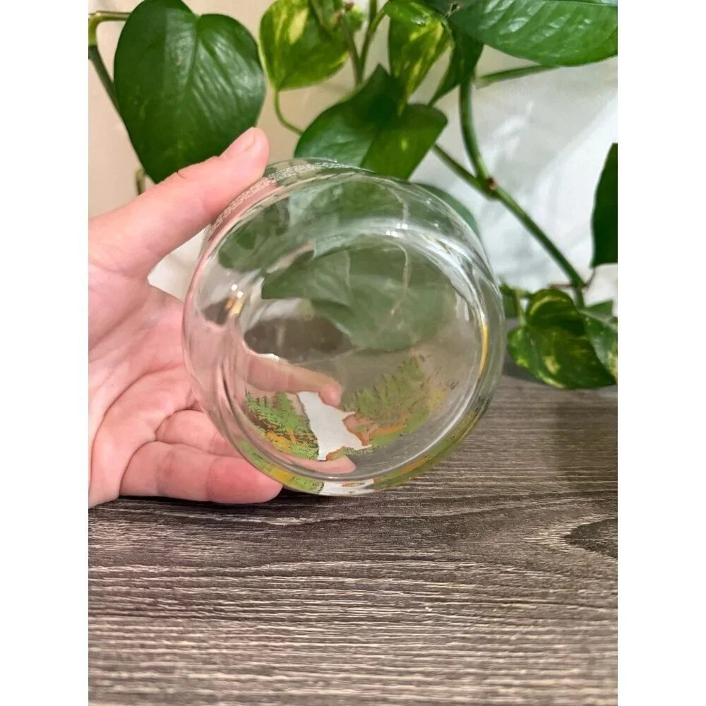 Grizzly bear glass vintage cup